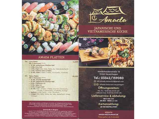 Sammlung "Speise- und Getränkekarten". 6 Titel. 