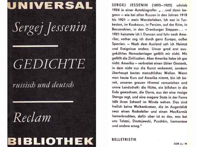 Gedichte. Russisch und Deutsch. 4., veränderte und erweiterte Auflage. Reclam Belletristik