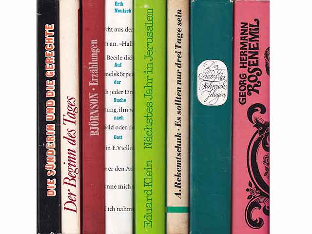 Büchersammlung „Romane, Erzählungen, Satire“. 8 Titel. 