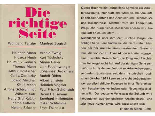 Die richtige Seite. Bürgerliche Stimmen zur Arbeiterbewegung. 1. Auflage