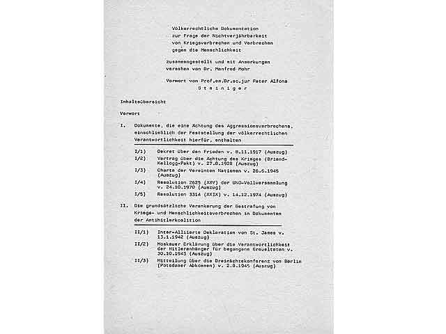 "Krieg und Völkerrecht". 2 Titel. 