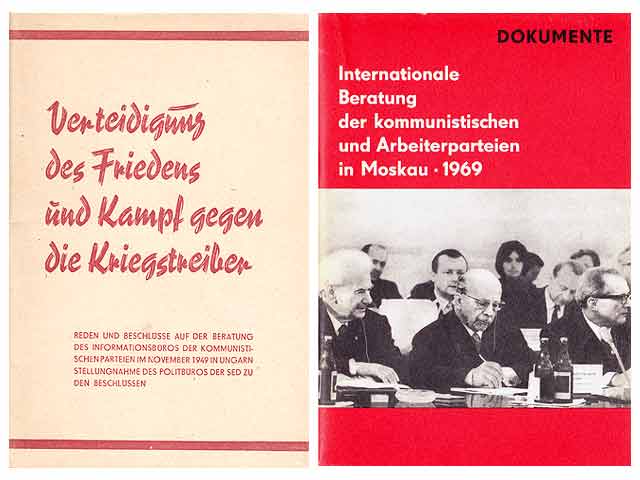 Konvolut "Beratungen und Konferenzen Kommunistischer und Arbeiterparteien in der Zeit von 1947 bis 1980". 8 Titel. 