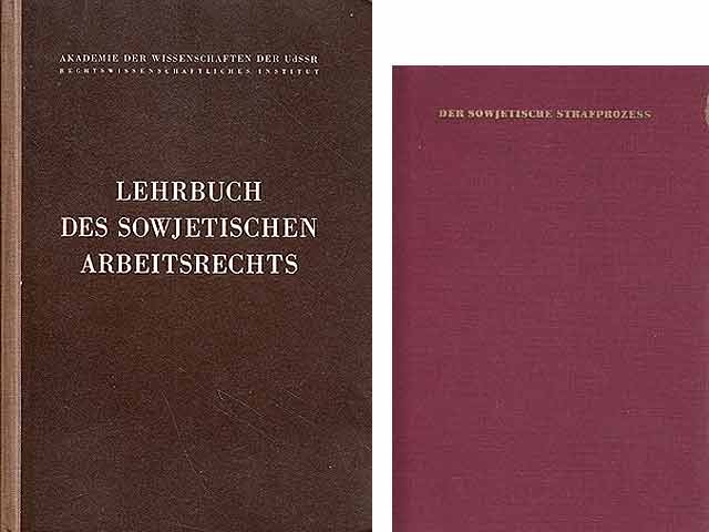 Büchersammlung "Sowjetisches Rechtswesen". 2 Titel. 