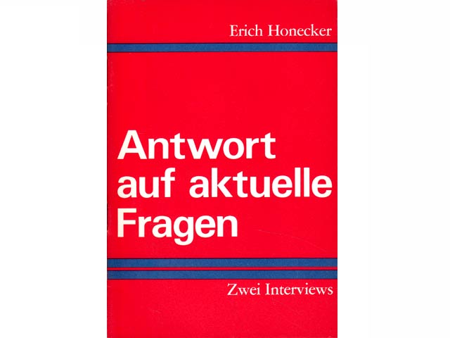 Broschürensammlung "Erich Honecker". 4 Titel: 