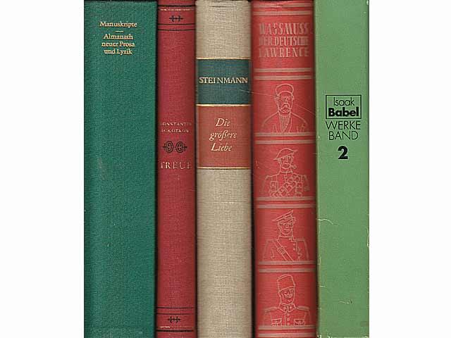 Büchersammlung „Roman u. a.“. 5 Titel. 