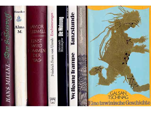 Büchersammlung „Romane, Erzählungen“. 8 Titel. 