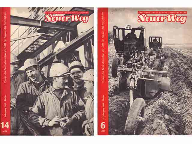 Zeitschriftensammlung "Neuer Weg. Organ des Zentralkomitees der SED für Fragen des Parteilebens". 31 Titel. 