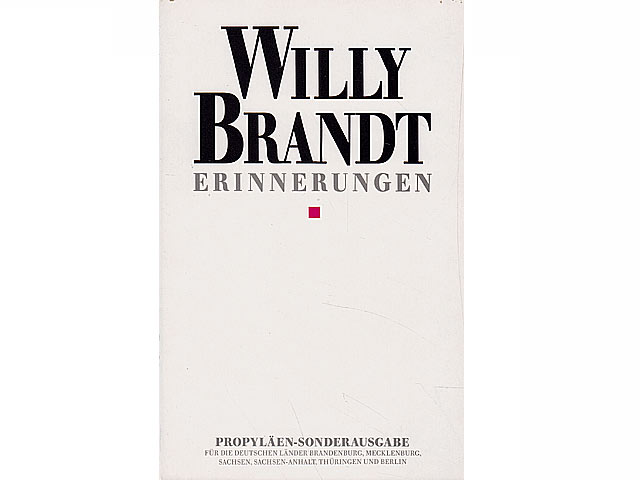 Erinnerungen. Propyläen-Sonderausgabe für die deutschen Länder Brandenburg, Mecklenburg, Sachsen-Anhalt, Thüringen und Berlin