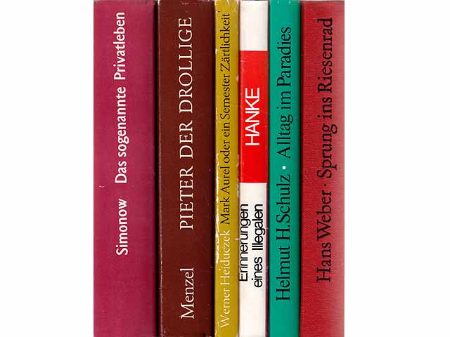 Büchersammlung „Erzählungen, Romane, Erinnerungen“. 6 Titel. 