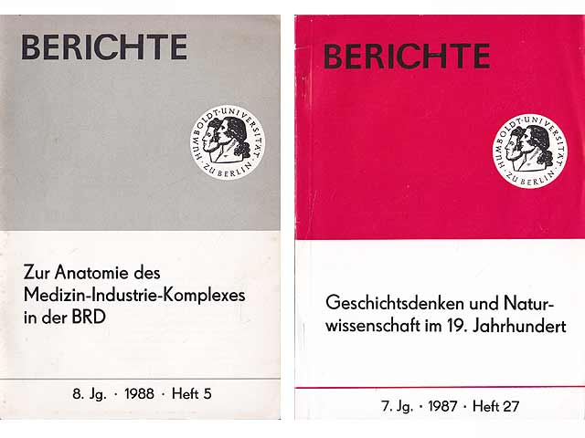 „Humboldt-Universität zu Berlin. Berichte“. 4 Titel. 