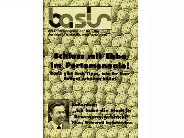 BASIS. Studentenmagazin der Berufsakademie-Berlin. Ausgabe 2. Winter 03