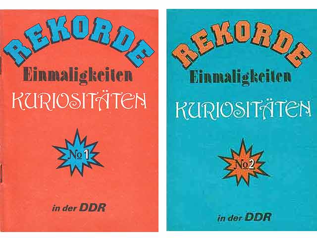 Rekorde. Einmaligkeiten. Kuriositäten in der DDR. Hefte 1 und 2. Zusammengestellt von Wolfgang Richter. 1. bzw. 2., erweiterte Auflage