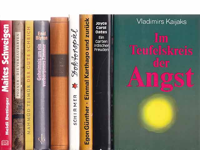 Büchersammlung „Erzählungen, Romane“. 8 Titel. 