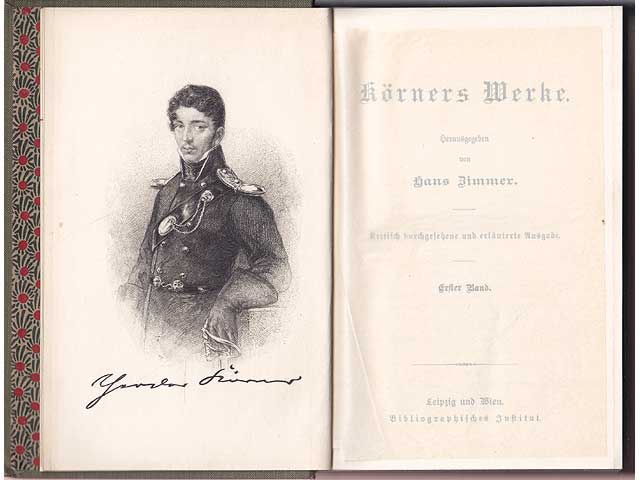 Büchersammlung "Theodor Körner". 3 Titel. 