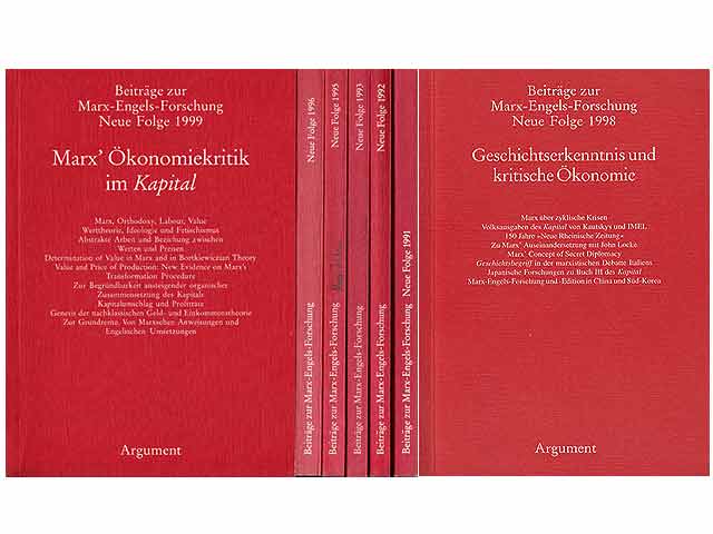 Büchersammlung „Beiträge zur Marx-Engels-Forschung Neue Folge“. 11 Titel. 