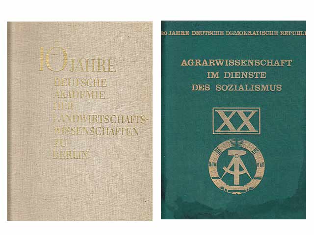"Agrarwissenschaften DDR". 2 Titel. 