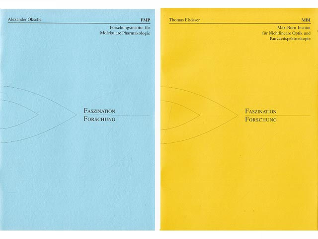 „Faszination Forschung. Forschungsverbund e.v. Berlin. Porträts und Reportagen“. 13 Titel. 