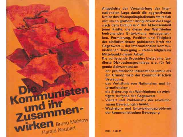 Die Kommunisten und ihr Zusammenwirken. Mit 6 Tabellen im Text