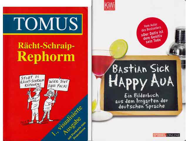Büchersammlung „Deutsche Rechtschreibung. Stilblüten“. 2 Titel. 