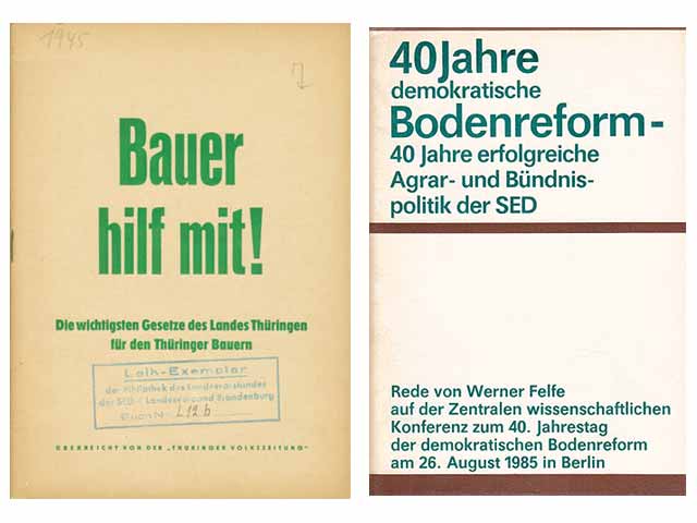 Konvolut „Bodenreform“. 5 Titel. 