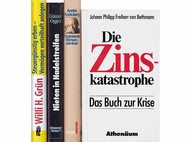 Büchersammlung „Börsen, Finanzkrise, Steuern“. 4 Titel. 