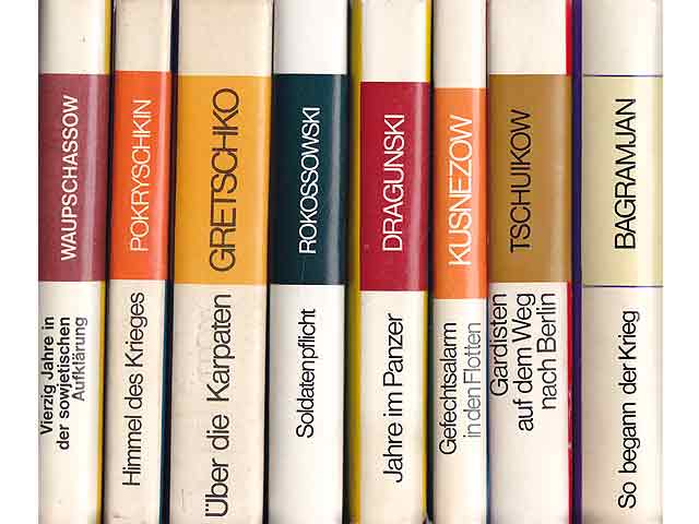 Büchersammlung „Sowjetische Kriegsmemoiren“. 8 Titel. 