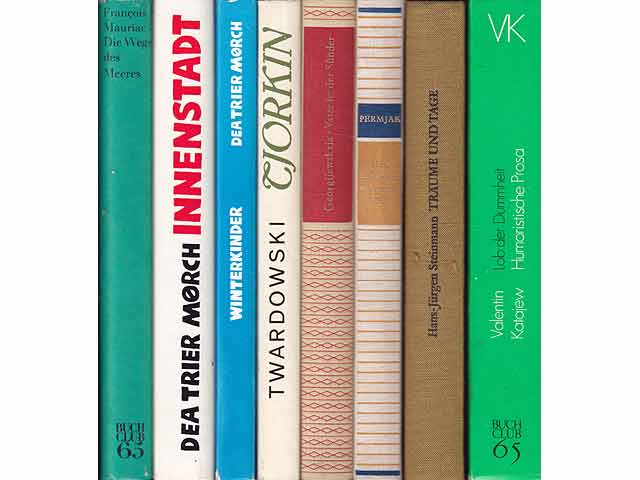 Büchersammlung "Poeme, Romane u. a.“. 8 Titel. 